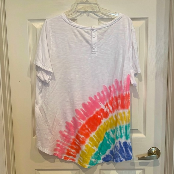 2X Rainbow tie-dye tee by Talbots - Picture 2 of 5